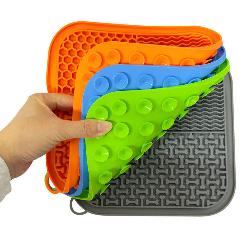 Calming Lick Mat with Spreader — Silicone Slow Feeder for Dogs