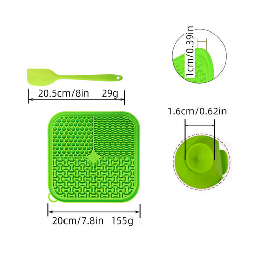 Calming Lick Mat with Spreader — Silicone Slow Feeder for Dogs