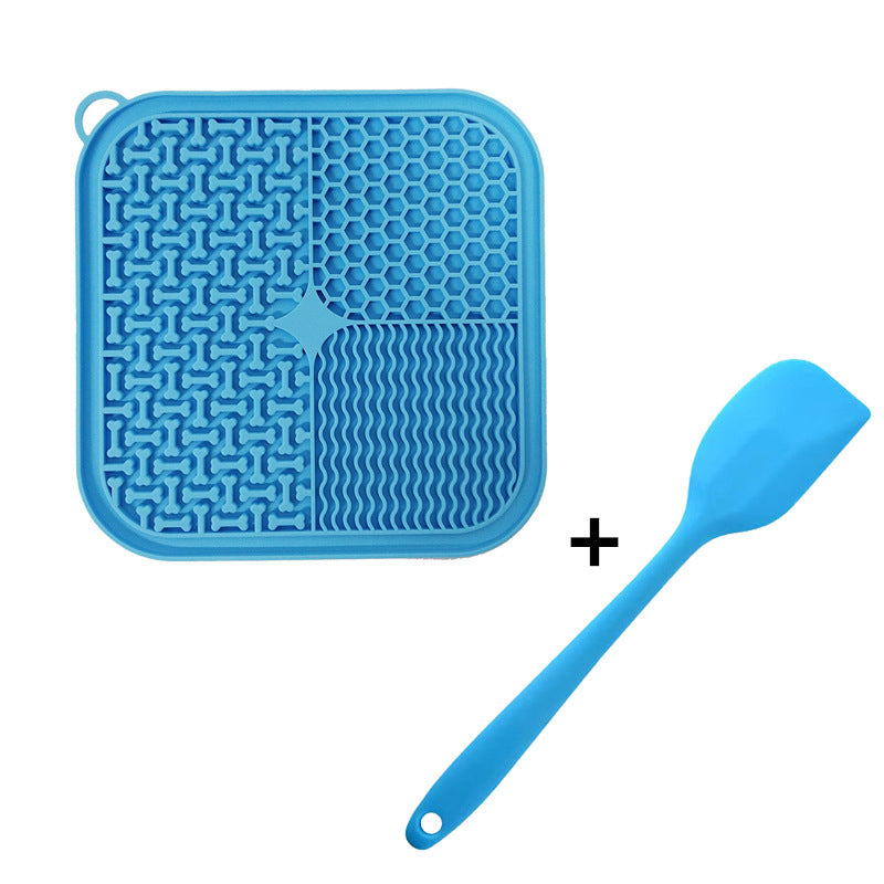 Calming Lick Mat with Spreader — Silicone Slow Feeder for Dogs