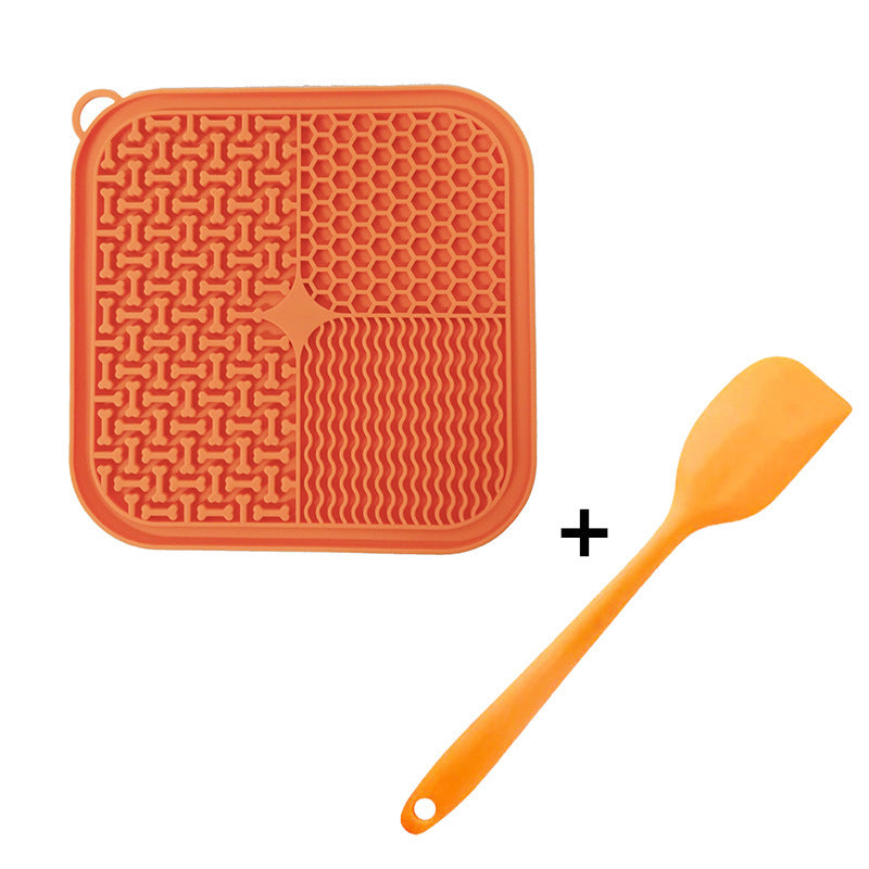 Calming Lick Mat with Spreader — Silicone Slow Feeder for Dogs