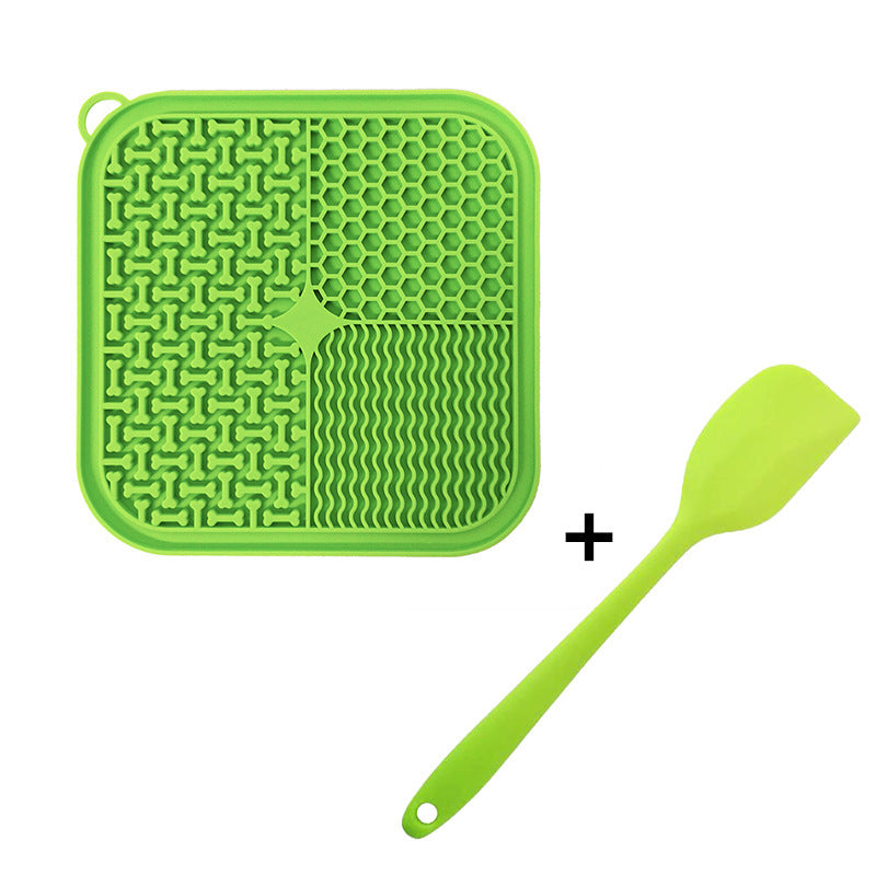Calming Lick Mat with Spreader — Silicone Slow Feeder for Dogs
