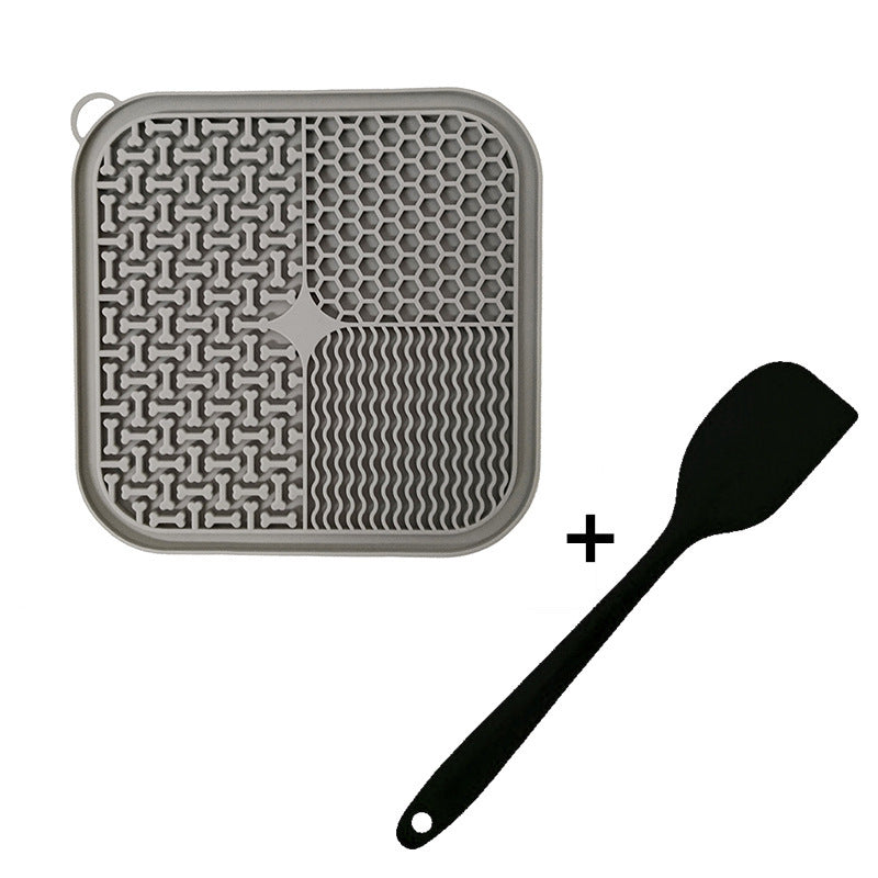 Calming Lick Mat with Spreader — Silicone Slow Feeder for Dogs