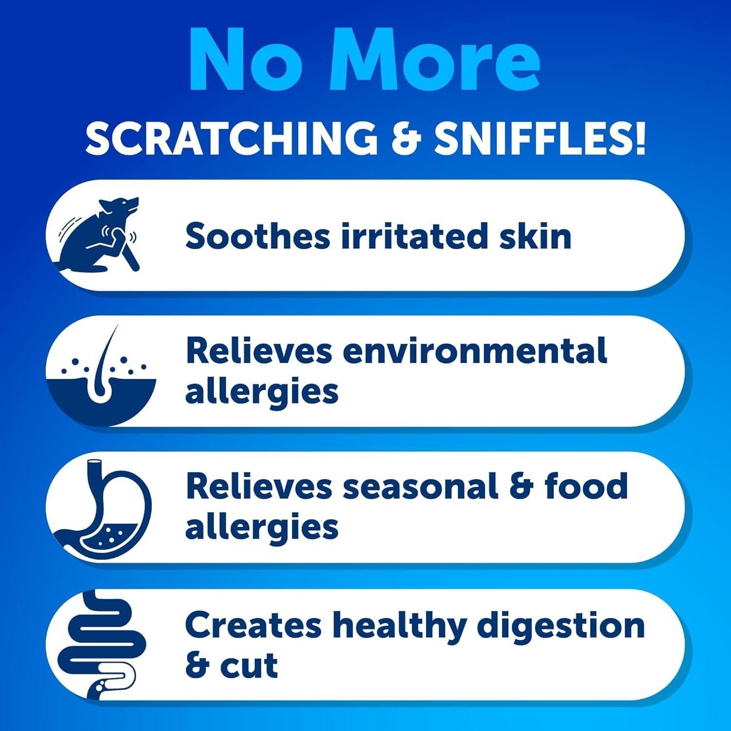 Probiotic soft chews back label with ingredients panel and dosage info