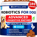 Probiotic soft chews for dogs front label digestive supplement bottle