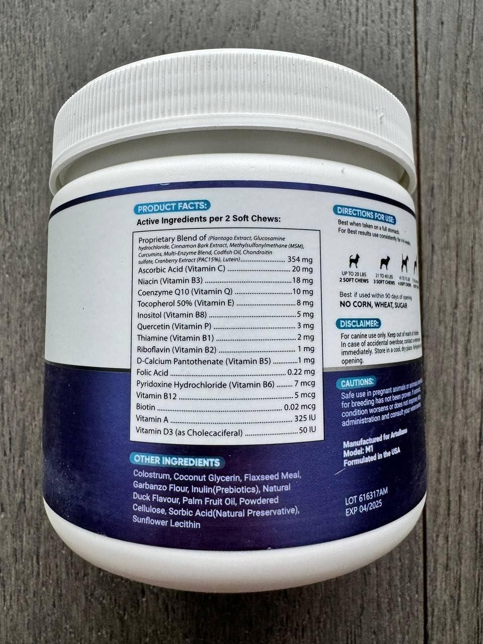 Dog with multivitamin daily chews complete wellness supplement